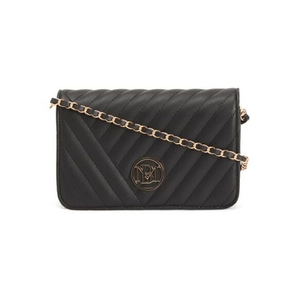 NWT BADGLEY MISCHKA Small Camera Crossbody Bag Black With Circle Logo MSRP$69 - Picture 7 of 15